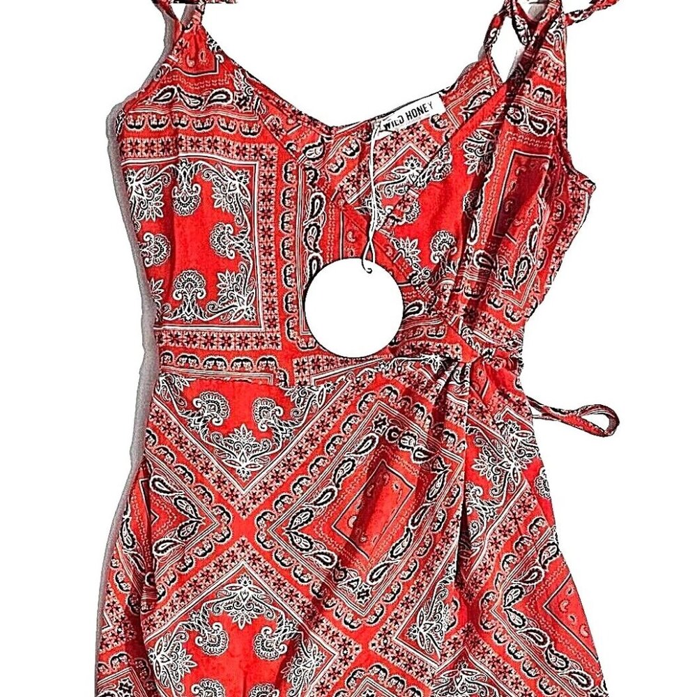 Wild Honey Top Sheer Dress Mini Dress, Small or Medium, Women's Mini Dress